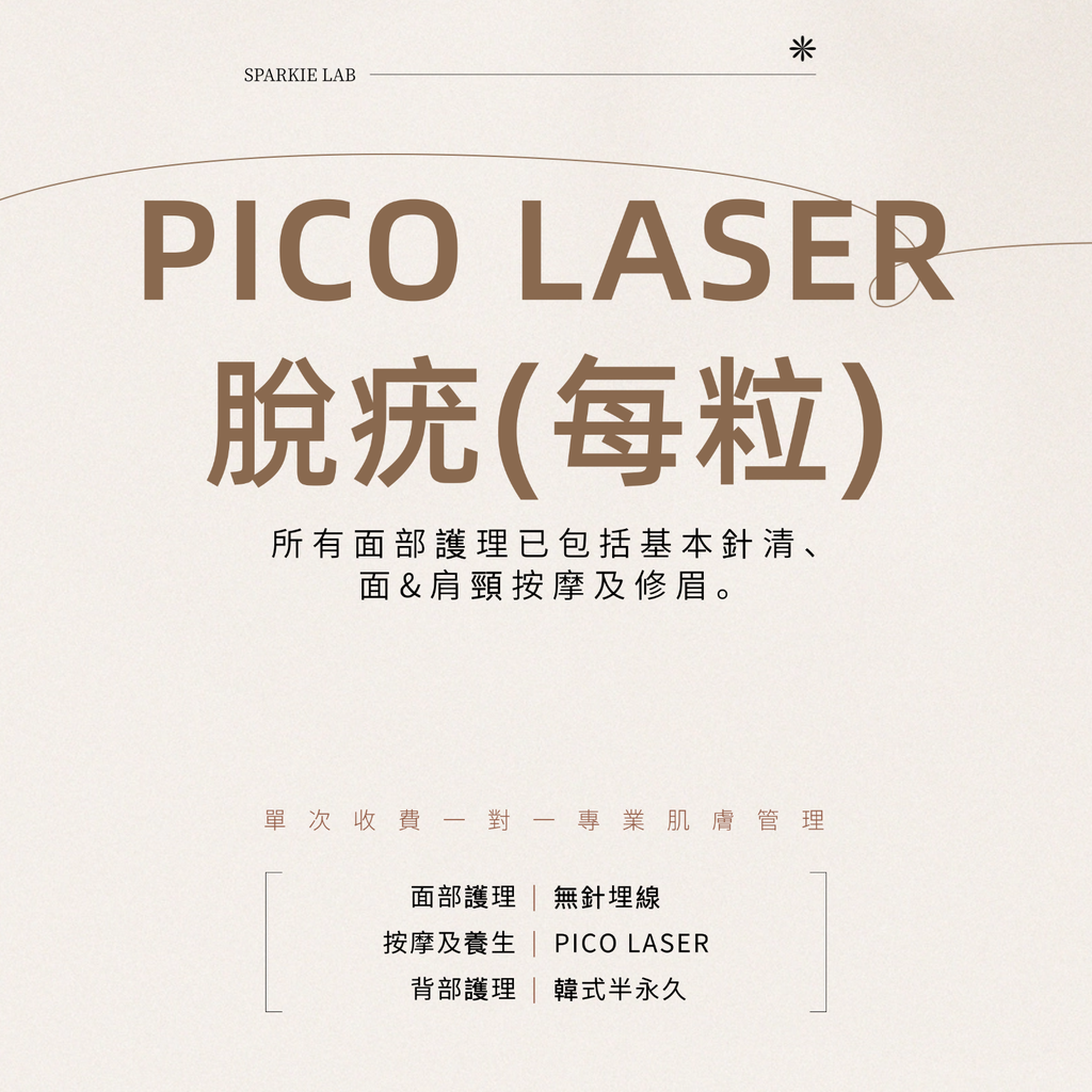 PICO LASER 脫疣(每粒)